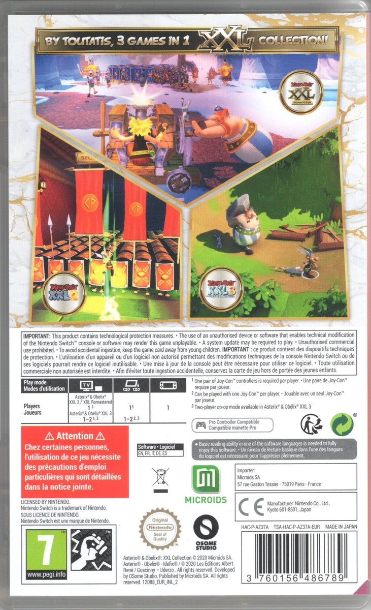 Asterix & Obelix XXL Romastered Nintendo Switch - parfait! (D'occasion
