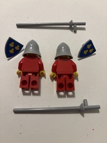 Used (Great) LEGO Castle Knight Red Minifigures (cas088) - Lot of 2 - Set 6075