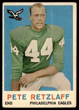 1959 Topps Pete Retzlaff VG+ Philadelphia Eagles #88