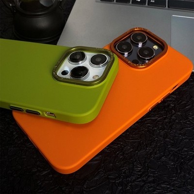 For iPhone 16 Pro Max 15 14 13 12 11 Slim Sole Color Shockproof Hard Phone Case