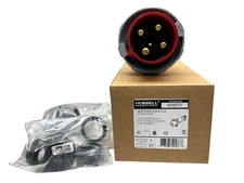 HUBBELL HBL460P7W IEC PIN AND SLEEVE PLUG 3P, 4W, 60A, 480V, 20HP
