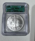 2005 ICG MS70 AMERICAN SILVER EAGLE Green Label