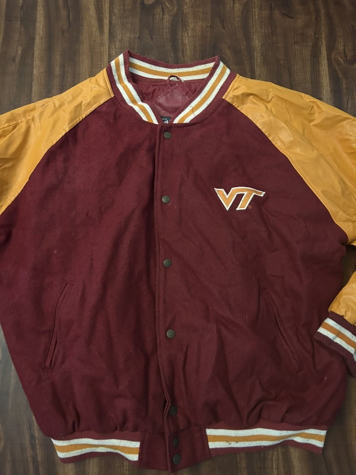 Vintage Virginia Tech Varsity Jacket Steve & Barry’s Brand Size XL