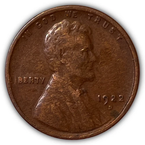 1922-D Lincoln Wheat Cent Very Fine VF Coin #21381