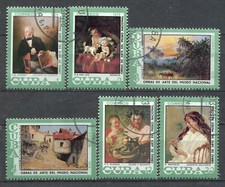 1974 1CUBA Complete Set of 6 Used Stamps (Michel # 1947-1952)
