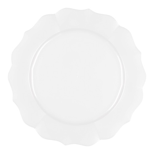 Elegant Pearl Round Lotus Disposable Plastic Dinner or Salad Plates - 120 pcs - Picture 8 of 8