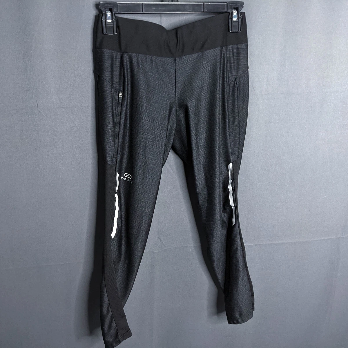 Decathlon Kalenji Womens Leggings Small Black Capri Length