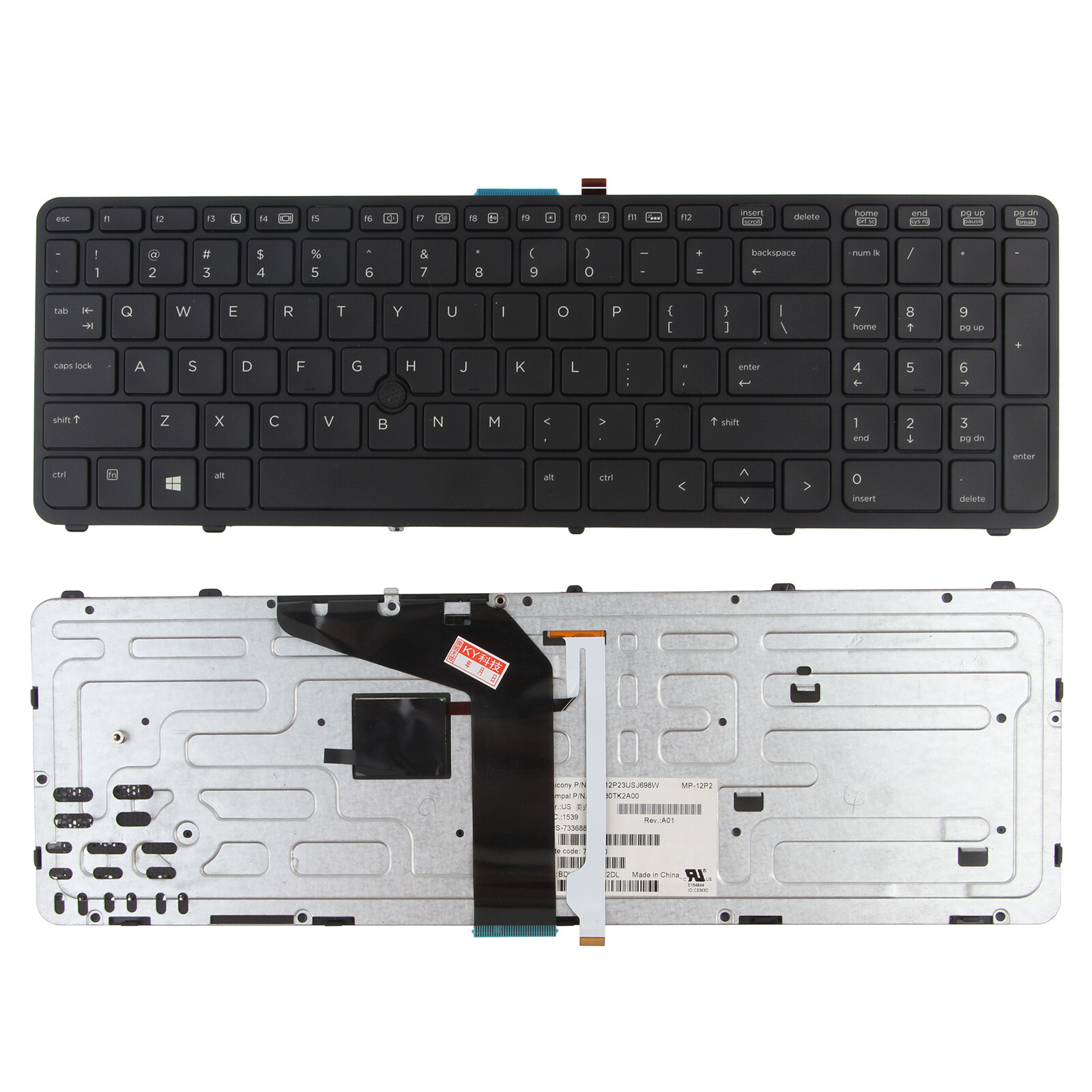 Genuine US Keyboard with Backlight Fit HP Zbook 15 G1 G2 17 