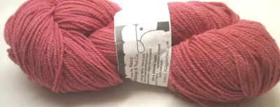 Single Hank Plain & Fancy Sheep & Wool Company Dip Dyed Rose Bevy 2 ply Sport