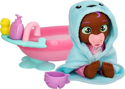 Cry Babies Newborn My First Bath Tiff Interactive Baby Doll Bathtub Set New Gift