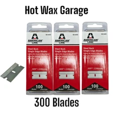Single Edge Razor Blades .009 Steel Back American Line Carbon Steel 300 blades