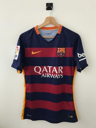 PLAYER ISSUE BARCELONA SPAIN 2015/2016 HOME FOOTBALL SHIRT JERSEY CAMISETA NIKE - Picture 2 of 18