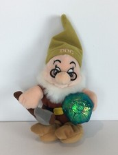 Disney Store Doc Plush Snow White and the Seven Dwarfs 8" with Green Gem Diamond