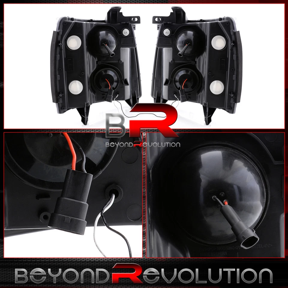 For 2007-2013 Chevy Silverado LED Headlights + Black Housing Tail Brake Lights Foto 3 de 4