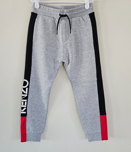 KENZO Kids Boy's Marl Grey Draw String Joggers Track Sweatpants Size 8 NWT - Picture 2 of 8