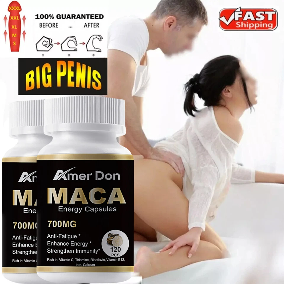 AMER DON Organic Maca Root Capsules | 240 Pills | Peruvian Maca Extract for Men & Women