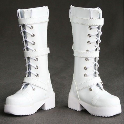PF 17# 1//3 SD DZ AOD BJD Dollfie Synthetic White Doll Leather Boots Shoes