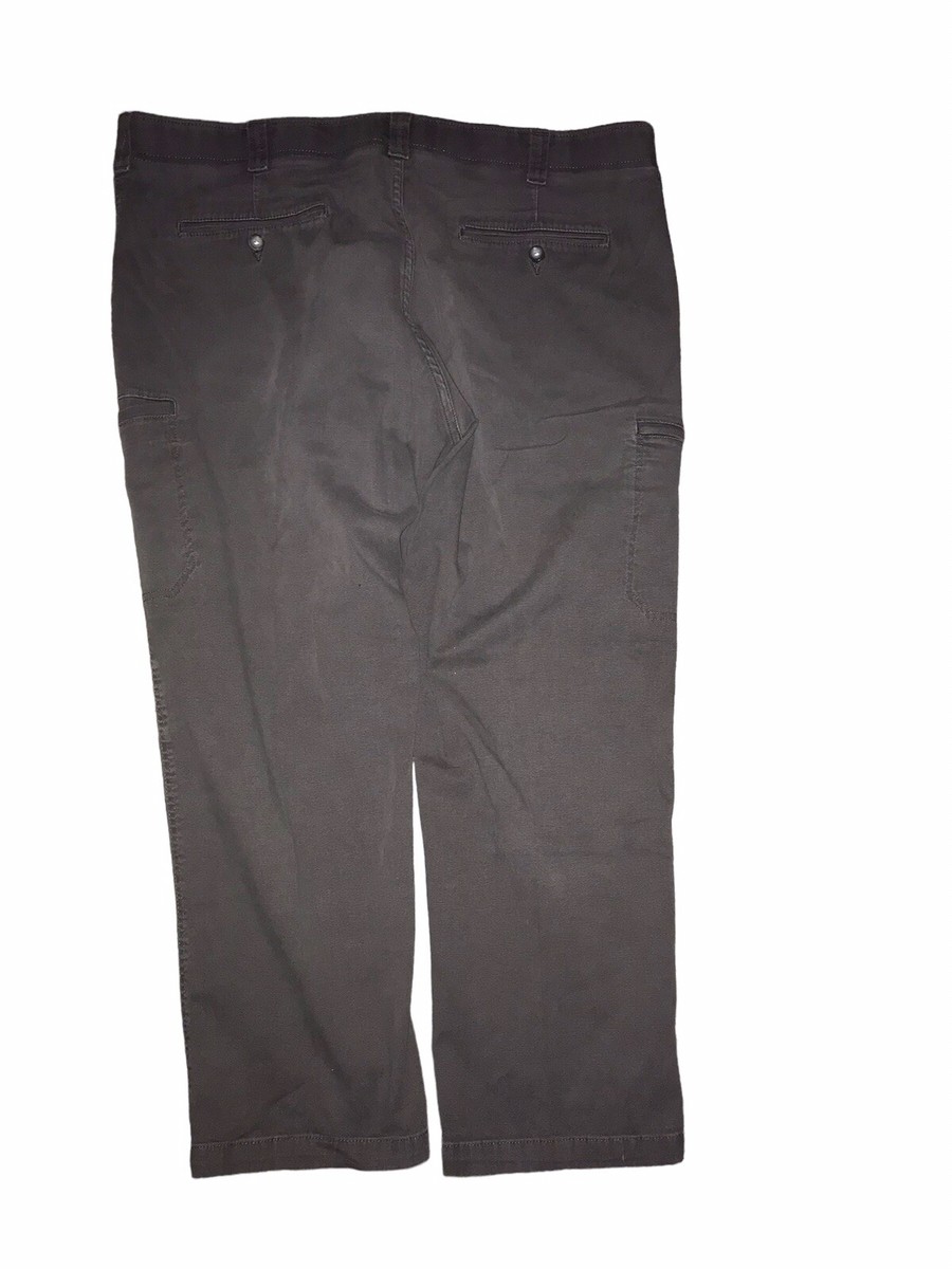 Lee Mens Gray Extreme Comfort Flat Front Straight Fit Pants Size 42x30 C30