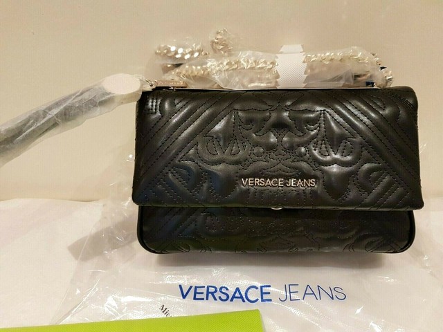 versace crossbody bag black