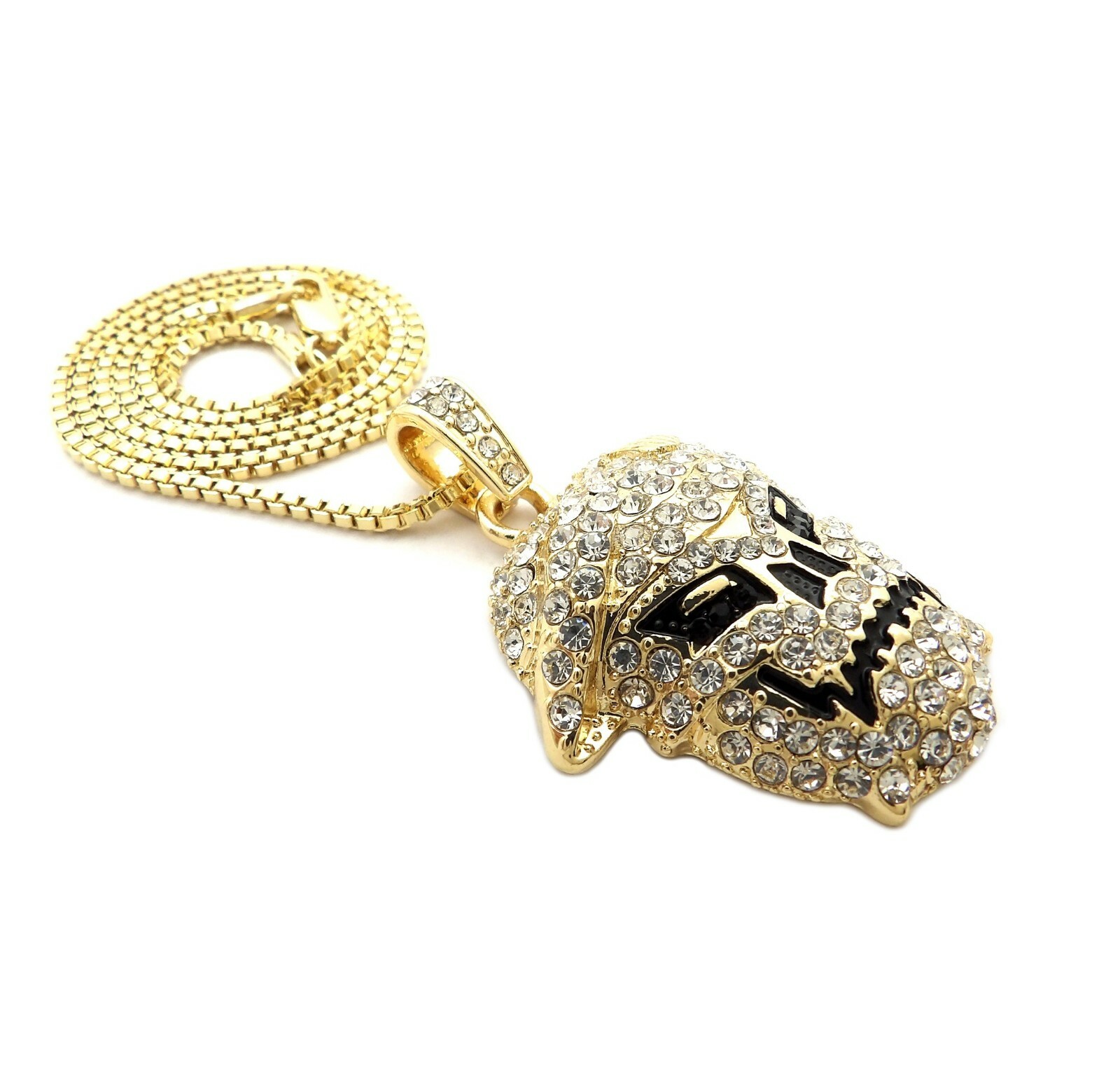 New Call of Duty Skull Pendant 24" Box/Cuban/Rope Chain Necklace XZ336