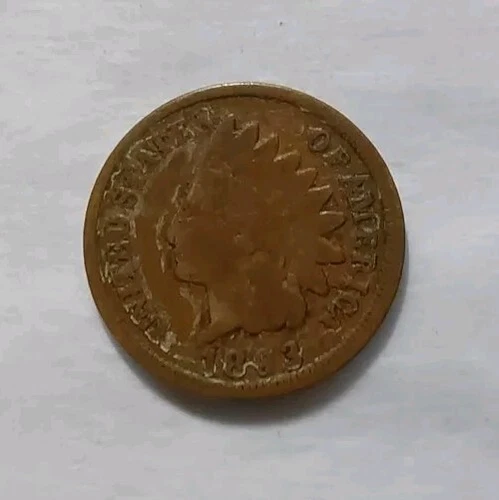 1893 Indian Head One Cent Brown Penny - Good Condition Clear Date Free Post