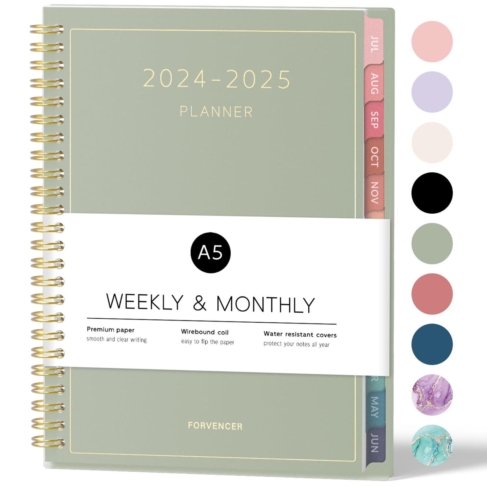 Forvencer Academic Planner 2024-2025 Weekly & Monthly Planner July 2024 - Jun...