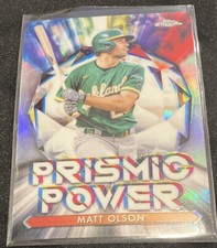 2021 Topps Chrome Matt Olson Prismic Power Insert Baseball Card