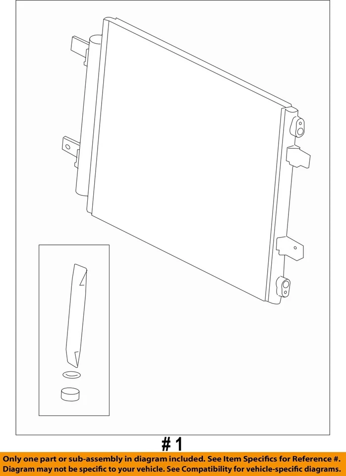 Condensador de aire acondicionado 4,2 L V8 tracción trasera OEM 2007 2008 2009 2010 2011 2012 Jaguar XK Foto 4 de 4