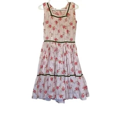 Handmade Floral Dress Tea Party Cottagecore Feminine No Size See Measurements