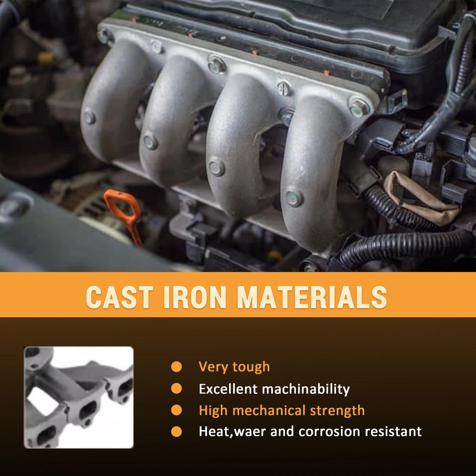 Coletor de escape lateral de passageiros e gaxeta para 99-04 Nissan Xterra Frontier 3.3L - Imagem 2 de 4