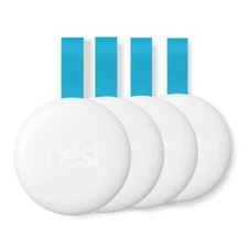 4 Pack Google Nest Tag Wireless Home Security Key Fob - White/Blue, New In Box