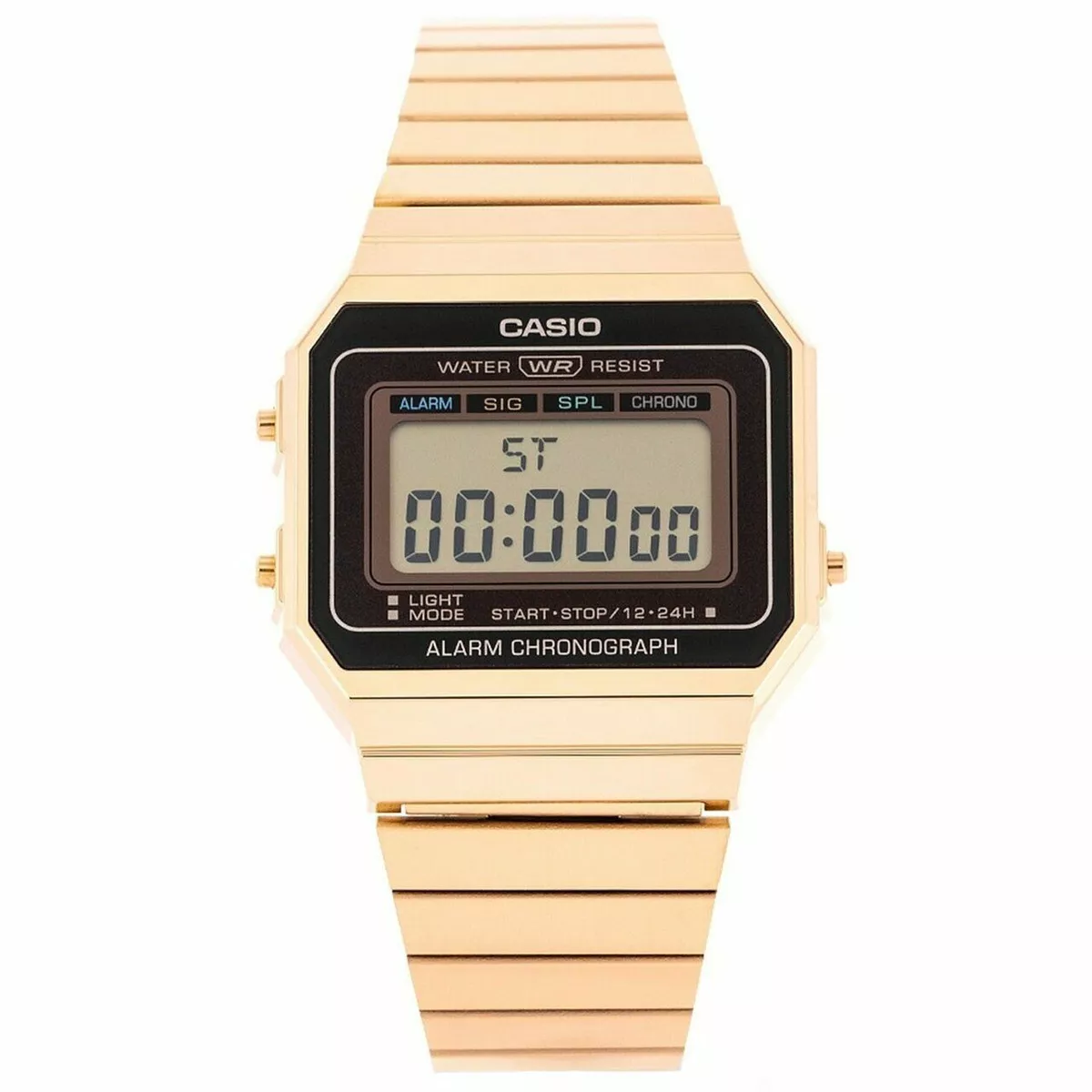 Casio Vintage A700 From Women Men Gold Watch Strap Milanese Steel