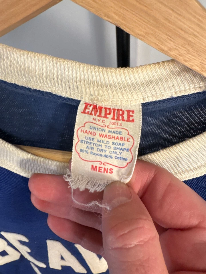 Camiseta Jersey Vintage Verdadera Vintage Años 70 LSU Beavers Grande Hecha en EE. UU. Hecha en Unión Foto 4 de 4