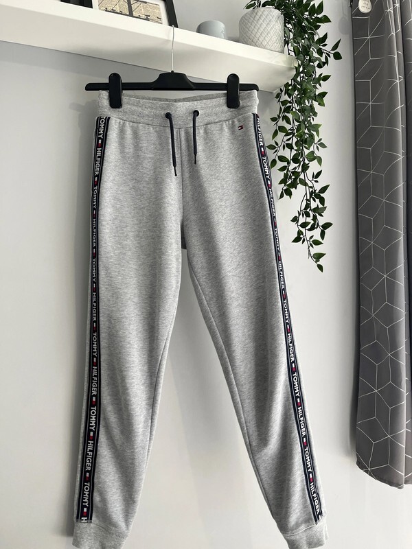Tommy Hilfiger Repeat Logo Tape Joggers, Grey UK XS | eBay UK