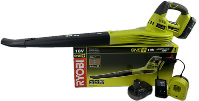 RYOBI 18V OBL1820S 2x2Ah Akku Laubbläser Gebläse Blasgerät Bläser + Lader Set