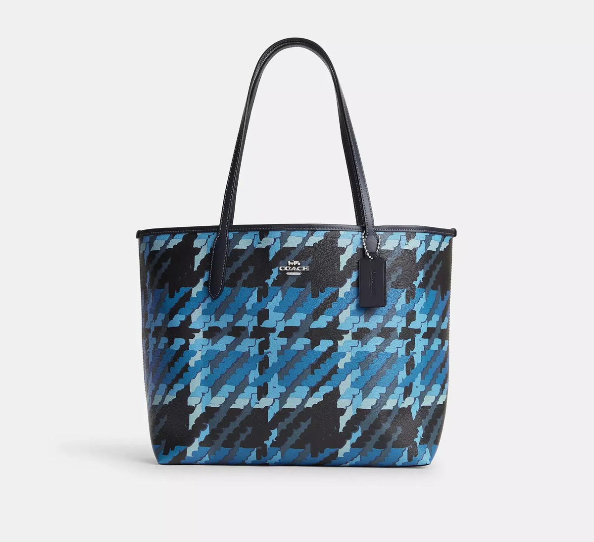 NWT COACH City Tote With Graphic/Brushed Plaid Print | eBay