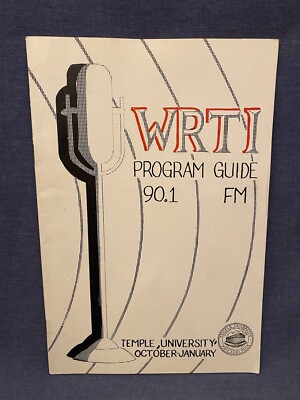 ~1960 WRTI Program Guide 90.1 FM Temple University DePriest Dusenbury Basketball