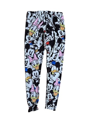 Disney Parks L Girl’s Leggings Poly Spandex Cartoon Faces Lightweight Stretch - Picture 6 of 6