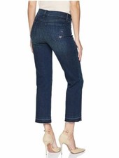 NYDJ Jeans Marilyn Release Hem Crop Straight Leg Clean Breeze SZ 8 129 NWT
