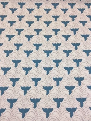 Metropolis Interiors, MOBY Whale 🐳 Baumwollstoff, Polster/Vorhänge/Kissen