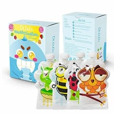 Dr.dudu Reusable Food Pouch, Bpa-free, Double Zipper (8 Pack)