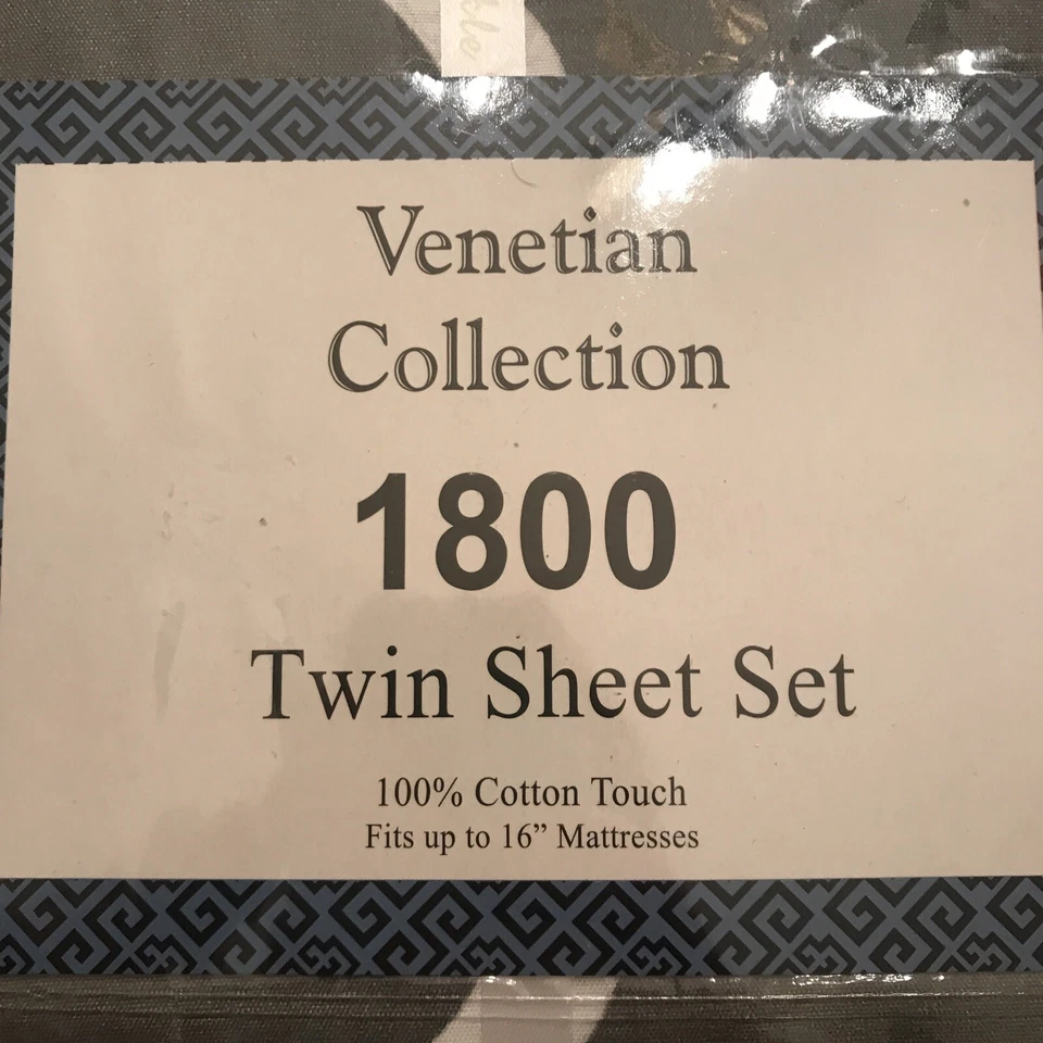 Colección Veneciana 100% Algodón Tacto 1800 Lujoso Orgánico JUEGO DE SÁBANAS TAMAÑO DOBLE Foto 2 de 4