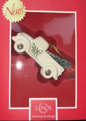 Lenox Ceramic Holiday Truck with Christmas Tree Ornament 859522 MIB PC
