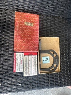 Starrett 458AXR Auto Disc Brake Micrometer .001'' Grad, .300-1.300'' Range 