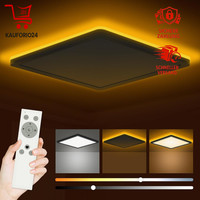 Led Deckenleuchte Dimmbar 24W 2800LM 3000K-6500K Schwarz Ø29,5Cm FüR Wohnzimmer
