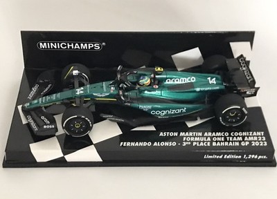Minichamps 417230114 Aston Martin AMR23 F. Alonso #14 P3 Bahrain GP F1 2023 1:43