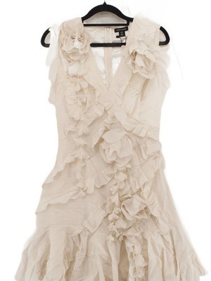 Karen Millen Minikleid UK8 in Creme UVP 199£