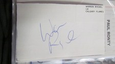 Paul Ronty signed Index Card