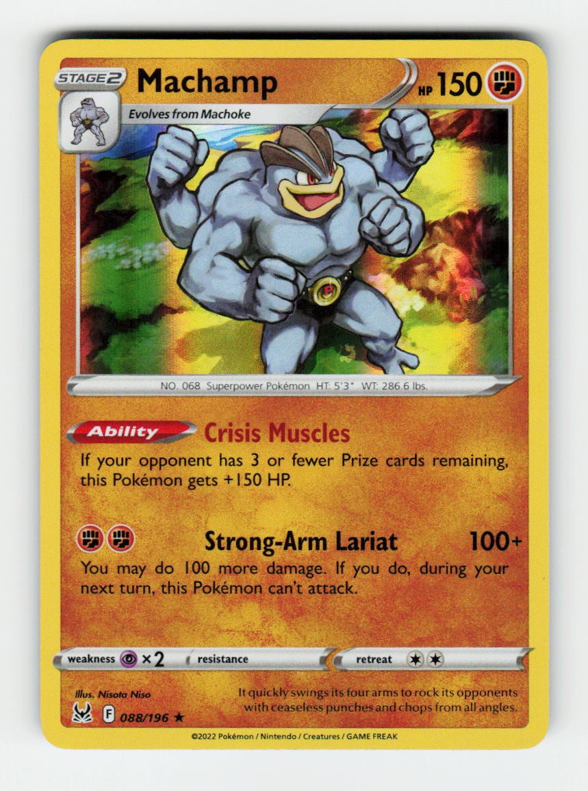 Machamp SWSH11: Lost Origin 088/196 Pokemon Holo Rare Holofoil NM
