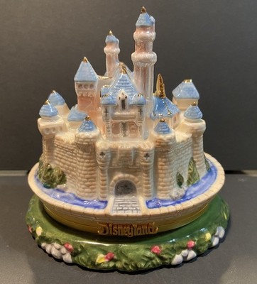 Castle Sleeping Beauty with Tinker Bell… Disneyland Porcelain Sleeping Beauty Castle Tinker Bell Hinged Box